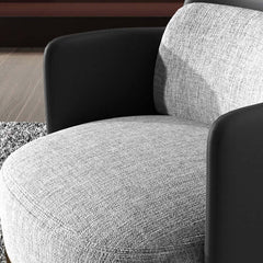 Contemporary black and gray chair with soft linen fabric for living room