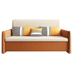 Elegant Modern Velvet Upholstered Convertible Sofa with Convenient Underseat Storage