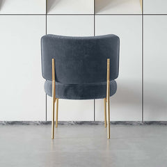 Modern Deep Gray Velvet Accent Chair with Sleek Gold Legs for Elegant Homes