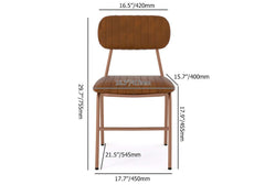 Modern brown dining chairs set with comfortable faux leather upholstery for stylish togetherness