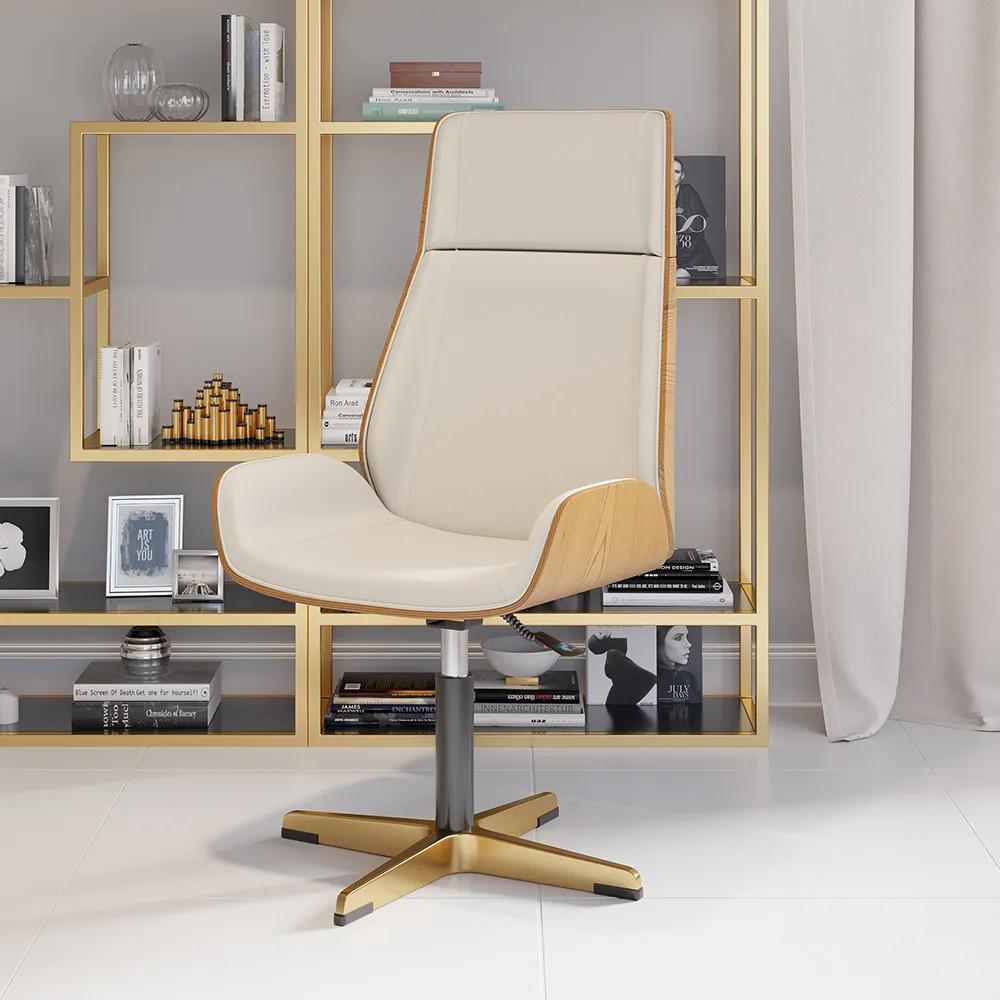 Comfortable upholstered executive chair for modern home office