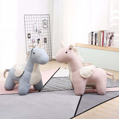 Adorable 29 inch unicorn ottoman baby chair ideal for kids' playroom