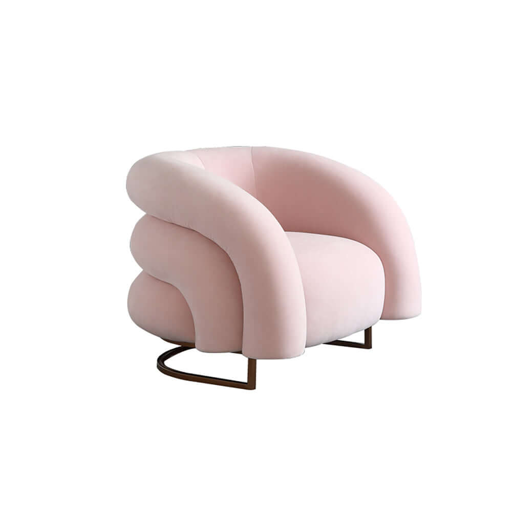 Elegant yellow velvet accent chair with sturdy metal base for luxury interiors