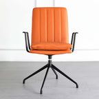 Ergonomic armchair in vibrant orange color for modern home office