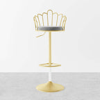 Elegant Blue Velvet Counter Height Swivel Bar Stools - Set of 2 with Back Support for Stylish Kitchen Island