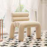 Beige Velvet Accent Chair Upholstery Horizontal Channeled for Living Room