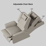 Modern Recliner Armchair with Adjustable Backrest Faux Leather Accent Chair Living Room