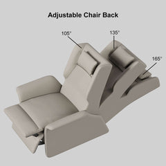 Modern recliner armchair with adjustable backrest, perfect for cozy and stylish living room