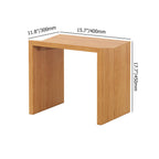 Minimalist Farmhouse Modern Black Backless Dining Seats Wooden Stools Set of 2 for Home Decor