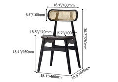 Elegant Rattan Upholstered Dining Chair for Modern Home Decor