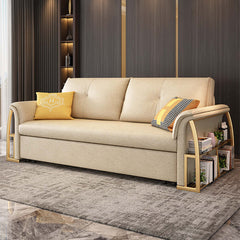 Modern full sleeper sofa with leathaire upholstery