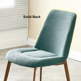 Modern Green Dining Room Chair Upholstered Linen Side Chair Set of 2