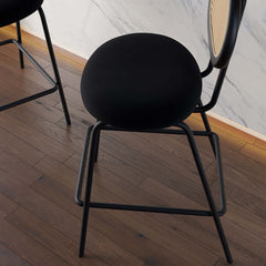 Classic black velvet counter height stools set of 2 ideal for kitchen island decor