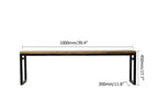 39.4 inch long entryway bench crafted from wood with sturdy metal legs