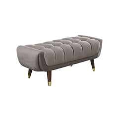 Fashionable Pink Velvet Ottoman Bench for Trendy End of Bed Furnishing