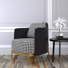 Elegant black and gray accent chair suitable for living room decor