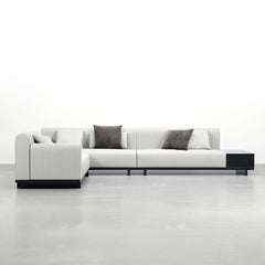 Stylish 157" L-Shaped Sectional Sofa with Side Open Storage, Cotton & Linen Material