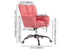 Contemporary office chair featuring cotton and linen fabric, swivel and adjustable height for ergonomic support