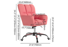 Contemporary office chair featuring cotton and linen fabric, swivel and adjustable height for ergonomic support