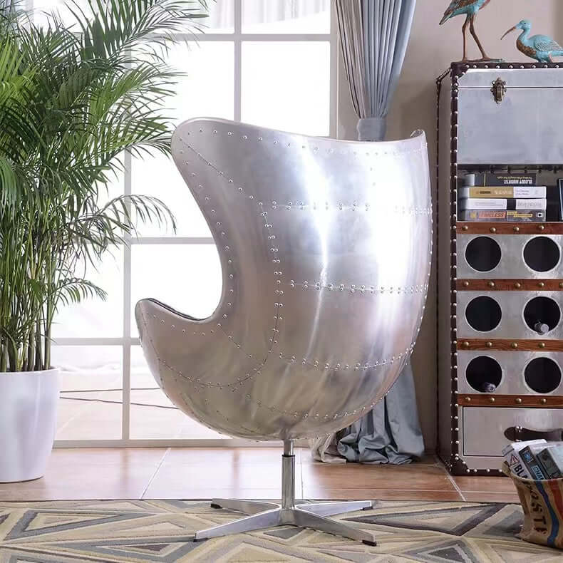 National Flag & Industrial Style Office Chair Upholstered Leather Swivel Task Chair with Wing Back Secondary image