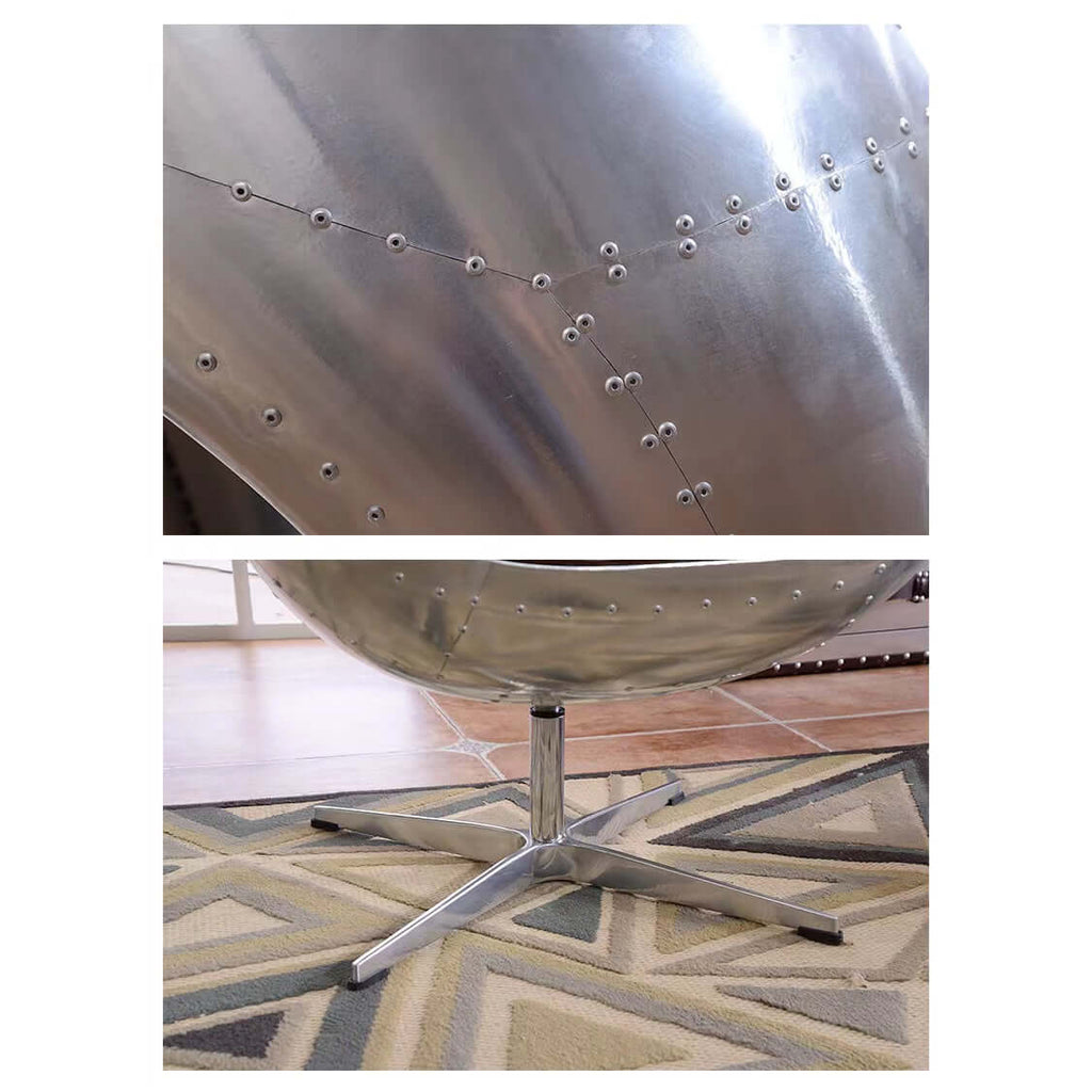 Leather upholstered swivel office chair with wing back and industrial style featuring national flag design