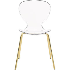 Eudora Stacking Side Chair in Clear, stylish and practical stacking chair for small spaces