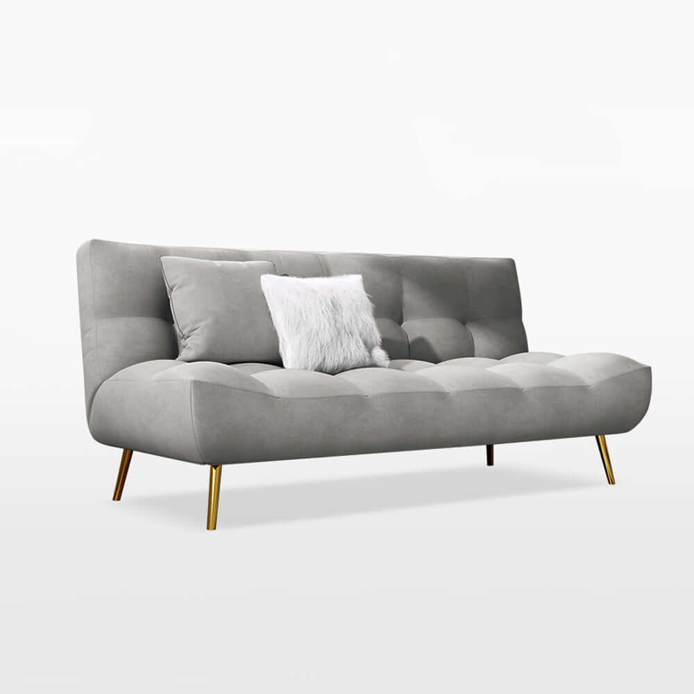 Chic 71 inch pink sleeper sofa bed with luxurious velvet upholstery