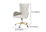 Oaki Modern Leather Office Chair White Ergonomic Swivel Desk Chair Height Adjustable