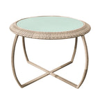 Rattan outdoor dining set with chairs