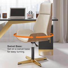 Comfortable upholstered executive chair for modern home office