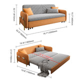King Sleeper Sofa Beige Upholstered Convertible Sofa