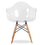 Modern clear acrylic armchair with sleek design