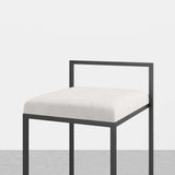 Modern White Velvet Counter Height Bar Stool Set of 2 with Back & Footrest