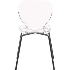 Eudora Stacking Side Chair in Clear, sleek and minimalist design for modern living spaces