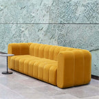 Luxurious 86.6 inch modern velvet upholstered sofa with solid wood frame for comfort