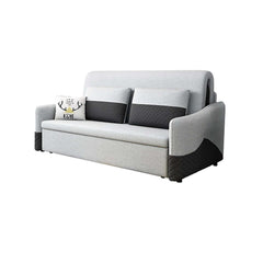 Modern sofa with linen upholstery and storage