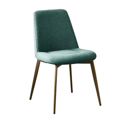 Stylish modern green upholstered dining chair duo ideal for trendy dining room decor