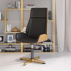 Executive chair with stylish leather upholstery