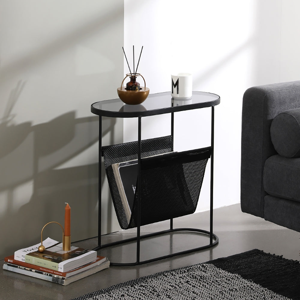 Mesa auxiliar nórdica, mesa auxiliar redonda de madera de 2 niveles, para  sala de estar, oficina, sofá, mesa de almacenamiento, color mármol
