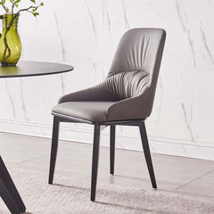 Modern upholstered dark gray dining chair set of 2 for contemporary dining room decor