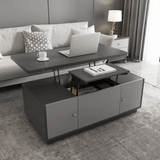 Set of 2 Gray Extendable 3 Drawers TV Stand & LiftTop Coffee Table Set Up to 120"