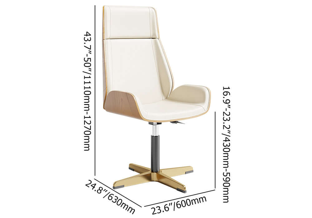 Sleek modern black leather home office chair