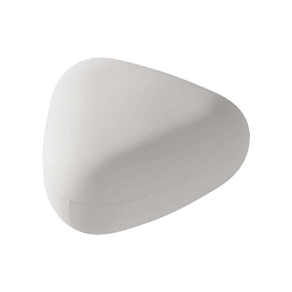 Versatile 26.8" wide white velvet upholstered ottoman footstool for chic and comfortable interiors