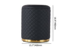 Elegant Ottoman Stool with 15.7 inch Round Seat in PU Leather