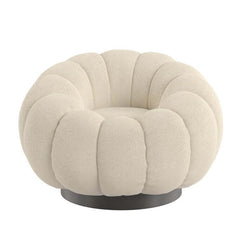 Humberto 36.6'' Wide Swivel Papasan Chair in Neutral Color for Contemporary Home Furnishing