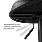 Two-Piece Upholstered Adjustable Height Swivel Bar Stools in Sleek Black Design