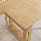 Contemporary walnut and gray dining set with extendable table, 4 chairs, and stylish storage sideboard