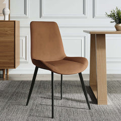 Pair of Modern Gray Upholstered Dining Chairs for Elegant and Functional Dining Area