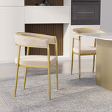 Gray Modern Dining Chair Velvet Upholstered Accent Arm Chair with Gold Leg