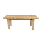 Elegant Farmhouse Woven Rattan Entryway Bench in Natural Look